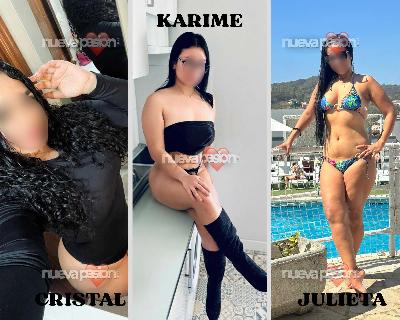 🔝💎CRISTAL🍑, JULIETA 🍒 Y KARIME 🍓 COMPLETAS Y ENROLLADAS 😈